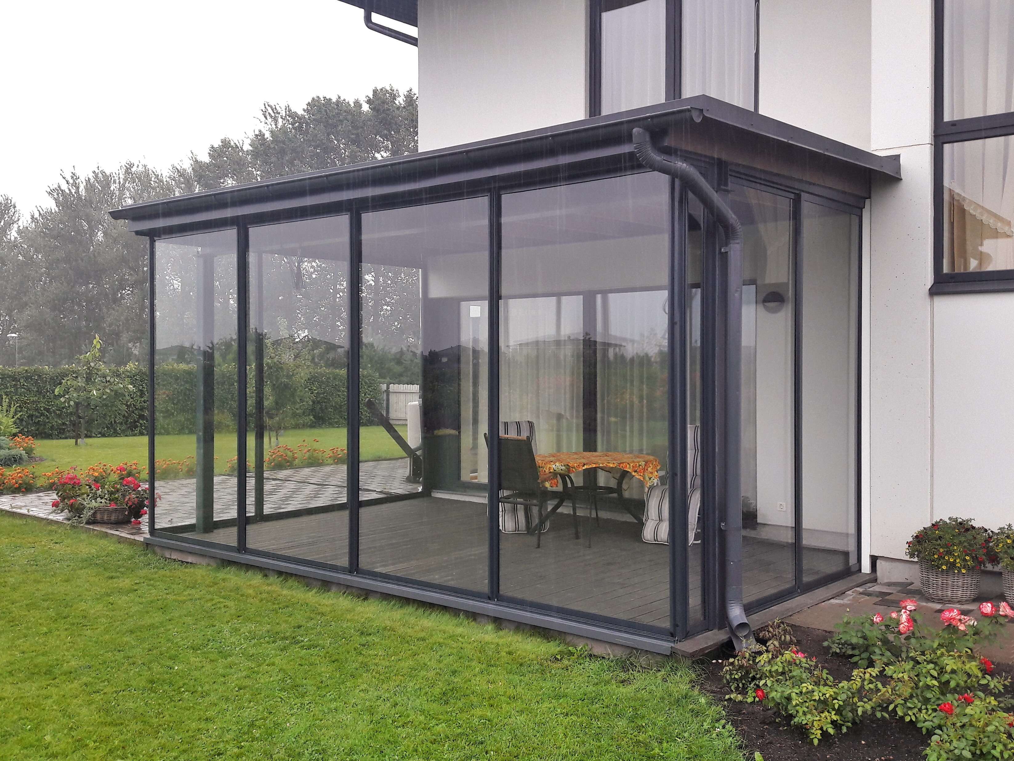 High-quality balcony glazing with plastic windows