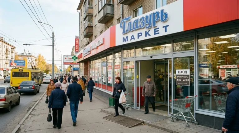 Автоматические раздвижные двери для магазина