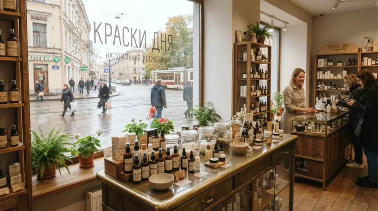 Витрина стеклянная с полками